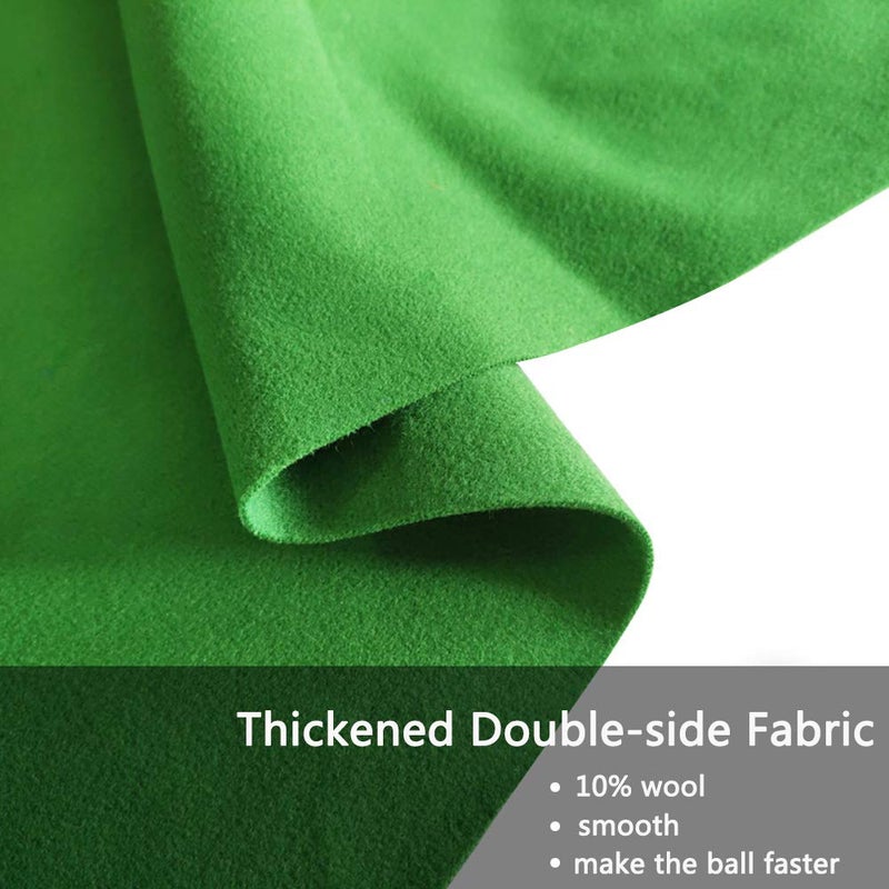 Boshen Billiard Cloth Pool Table Felt with 6 Cloth Strips for 9 Foot Table Fast Pre-Cut Rails, 3 Fabrics for Choice - Image 2
